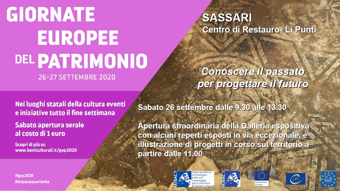 Giornate Europee del Patrimonio a cura della Soprintendenza Archeologia, belle arti e paesaggio per le province di Sassari e Nuoro